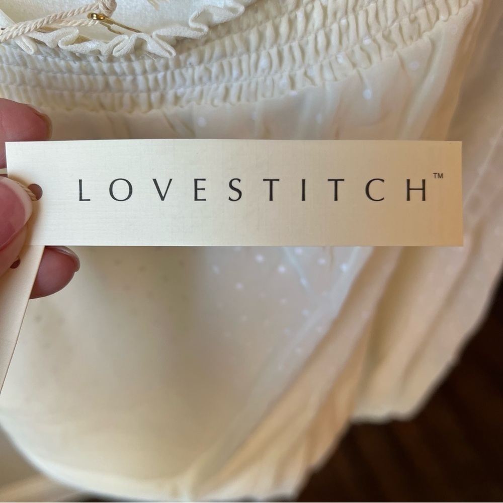 NWT Lovestitch Romantic Cream Women's Top - Picture 6 of 10